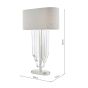 Eltham 2 Light Table Lamp Polished Nickel and Crystal With Shade