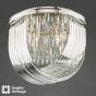 Eltham 4 Light Flush Polished Nickel and Crystal