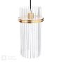Eltham 3 Light Bar Pendant Antique Gold and Glass