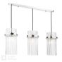 Eltham 3 Light Bar Pendant Polished Nickel and Glass