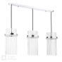 Eltham 3 Light Bar Pendant Polished Nickel and Glass