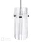 Eltham 3 Light Bar Pendant Polished Nickel and Glass
