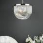 Eltham 4 Light Pendant Polished Nickel and Crystal