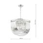 Eltham 4 Light Pendant Polished Nickel and Crystal
