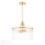Eltham 4 Light Pendant Antique Gold and Glass