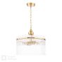 Eltham 4 Light Pendant Antique Gold and Glass