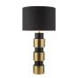 Elwyn Table Lamp Satin Gold and Satin Black With Shade