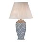 Ely Table Lamp Blue Ceramic With Shade