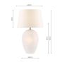 Encara Dual Lit Table Lamp White Glass and Antique Bronze With Linen Shade