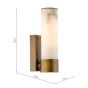 Eneco Bathroom Wall Light Antique Bronze and Natural Alabaster IP44