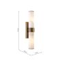 Eneco 2 Light Bathroom Wall Light Antique Bronze and Natural Alabaster IP44