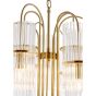 Eniola 9 Light Pendant Natural Brass and Glass