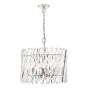Entwine 6 Light Pendant Polished Nickel and Crystal
