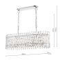 Entwine 10 Light Bar Pendant Polished Nickel and Crystal