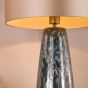 Erdis Table Lamp Blue Art Glass and Antique Brass Base Only