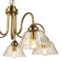 Erika 5 Light Pendant Antique Bronze and Amber Glass