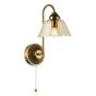 Erika Wall Light Antique Bronze and Amber Glass