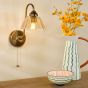 Erika Wall Light Antique Bronze and Amber Glass