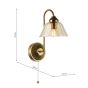 Erika Wall Light Antique Bronze and Amber Glass