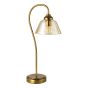 Erika Table Lamp Antique Bronze and Amber Glass