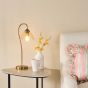 Erika Table Lamp Antique Bronze and Amber Glass