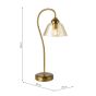 Erika Table Lamp Antique Bronze and Amber Glass