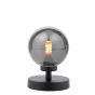 Esben Touch Table Lamp Matt Black With Smoked Glass