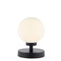 Esben Touch Table Lamp Matt Black With Opal Glass