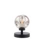 Esben Touch Table Lamp Matt Black With Closed Organic Smoked Glass