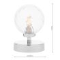 Esben Touch Table Lamp Polished Chrome With Twisted Glass