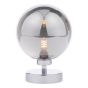 Esben Touch Table Lamp Polished Chrome With Smoked Glass