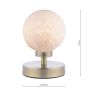Esben Touch Table Lamp Antique Brass With White Confetti Glass