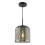 Esila Pendant Matt Black and Smoked Glass