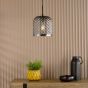 Esila Pendant Matt Black and Smoked Glass