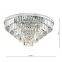 Eulalia 12 Light Flush Polished Chrome Crystal