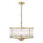 Evelyn 3 Light Pendant Antique Bronze and Glass