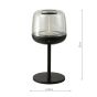 Ezera Rechargeable Outdoor Table Lamp Black LED IP44