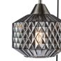 Fabrienne 3 Light Cluster Pendant Satin Nickel and Smoked Glass