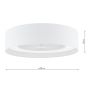 Fan Flush White With Shade LED