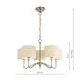 Joules Farley 5 Light Shadelier Satin Bronze With Shade