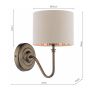 Joules Farley Wall Light Satin Bronze With Shade