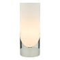 Faris Touch Table Lamp Polished Chrome Opal Glass