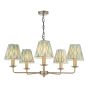 Favian 5 Light Pendant Matt Bronze With Shade