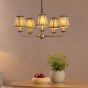 Favian 5 Light Pendant Matt Bronze With Shade