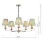 Favian 5 Light Pendant Matt Bronze With Shade