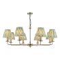 Favian 8 Light Pendant Matt Bronze With Shade