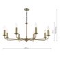 Favian 8 Light Pendant Matt Bronze Fitting Only