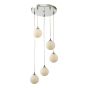 Federico 5 Light Cluster Pendant Polished Chrome With Opal Glass