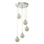 Federico 5 Light Cluster Pendant Polished Chrome With Opal Glass