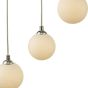 Federico 5 Light Cluster Pendant Polished Chrome With Opal Glass